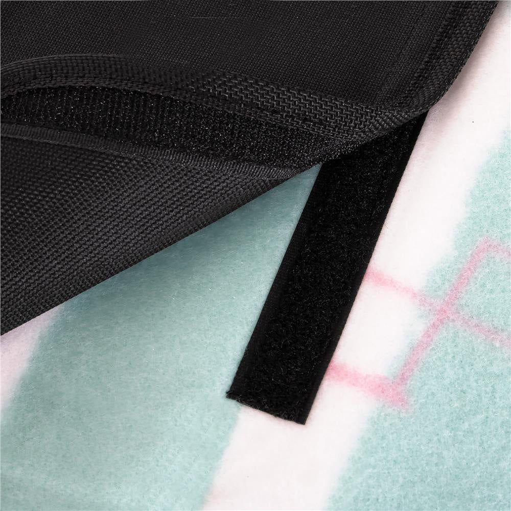 Patura pentru picnic sau plaja, cu folie izolatoare si maner, 200x200cm, flamingo, verde roz