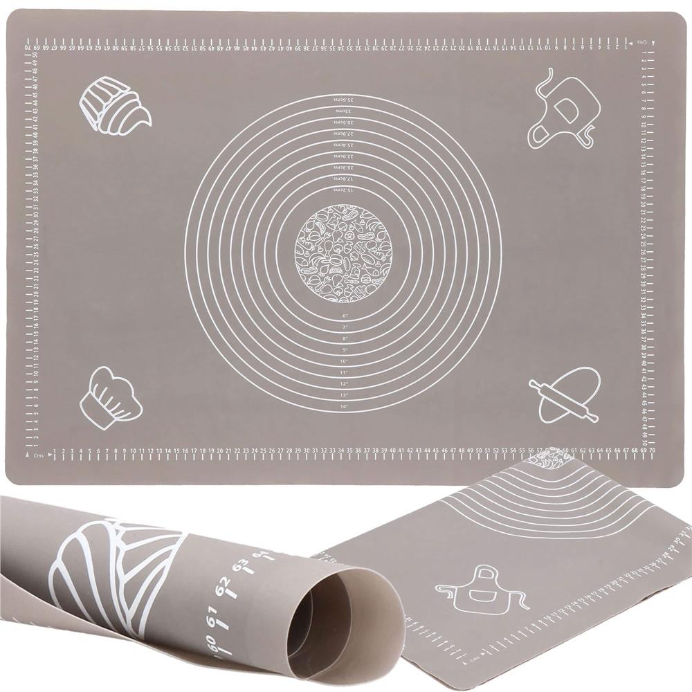 Plansa din silicon alimentar de framantat aluat, rezistenta la temperaturi ridicate, 65x45cm, gri