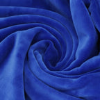 Set 4 huse pentru scaun catifelata, marime universala, poliester si spandex, albastru inchis