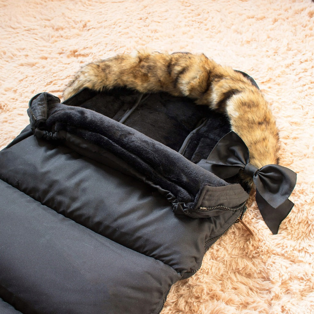 Sac iarna de bebelusi pentru carucior, marime universala, 90x45cm, negru