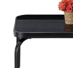 Set mobilier gradina textilene, 2 scaune, 1 canapea si 1 masa, gri inchis