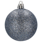 Set globuri de Craciun, 30 bucati, 3 modele, 4/5/6cm, albastru deschis