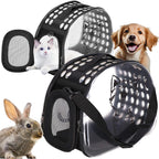 Geanta pentru transport animale de companie pisica sau catel, M, 42x26x32 cm, transparent