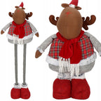 (DL) Figurina Craciun, Ren, picioare telescopice, inaltime extensibila 55-95cm