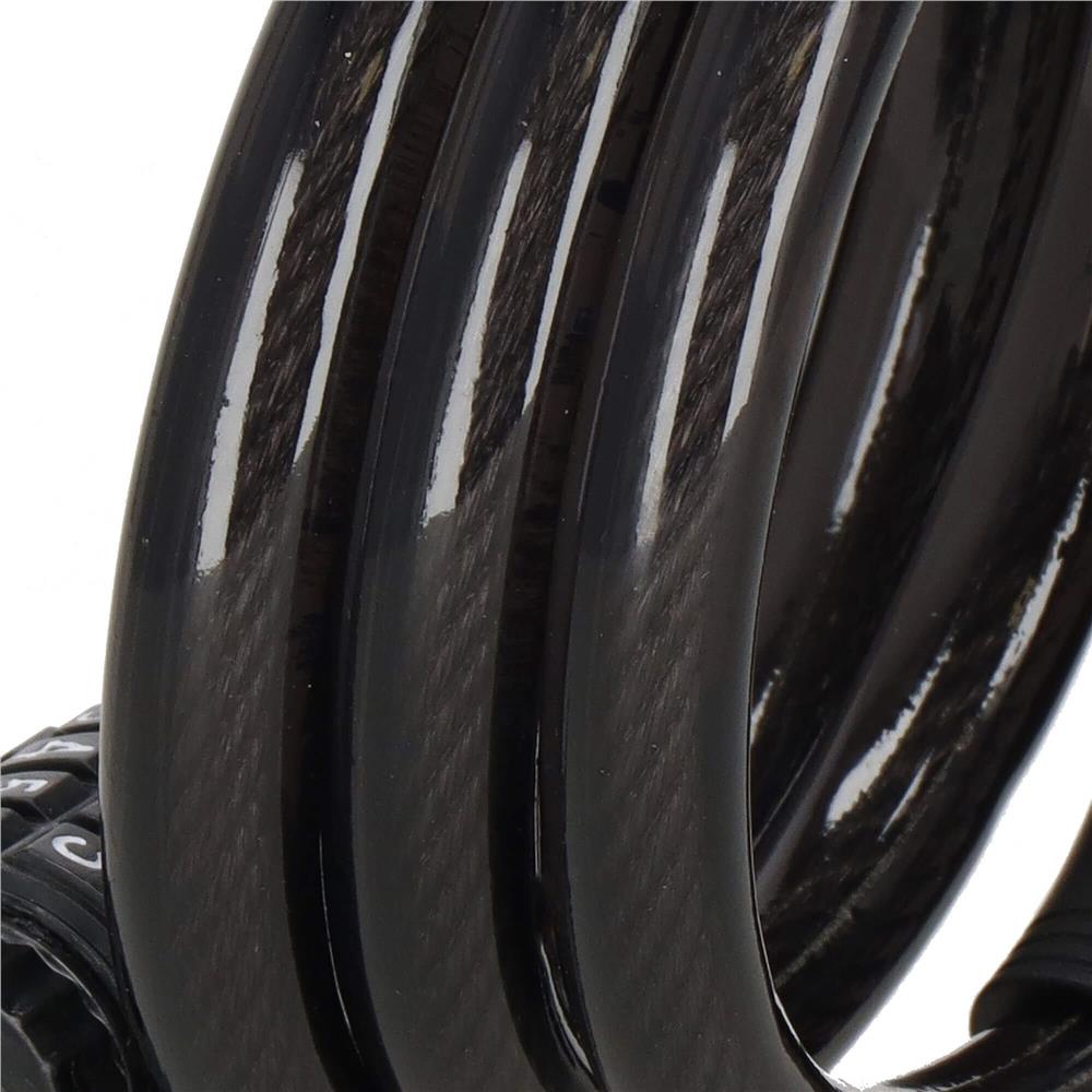 Lant antifurt bicicleta si trotineta, inchidere cifru, lungime 95 cm, Otel, Negru