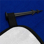 Patura pentru picnic sau plaja, cu folie izolatoare si maner, 200x200cm, albastru cobalt