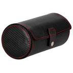 (DL) Cutie depozitare si organizare ceasuri si alte accesorii, MDF, piele ecologica, 20x9cm, negru