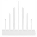 Lumanari decorative de Craciun, 7 becuri tip LED, culoare argintiu