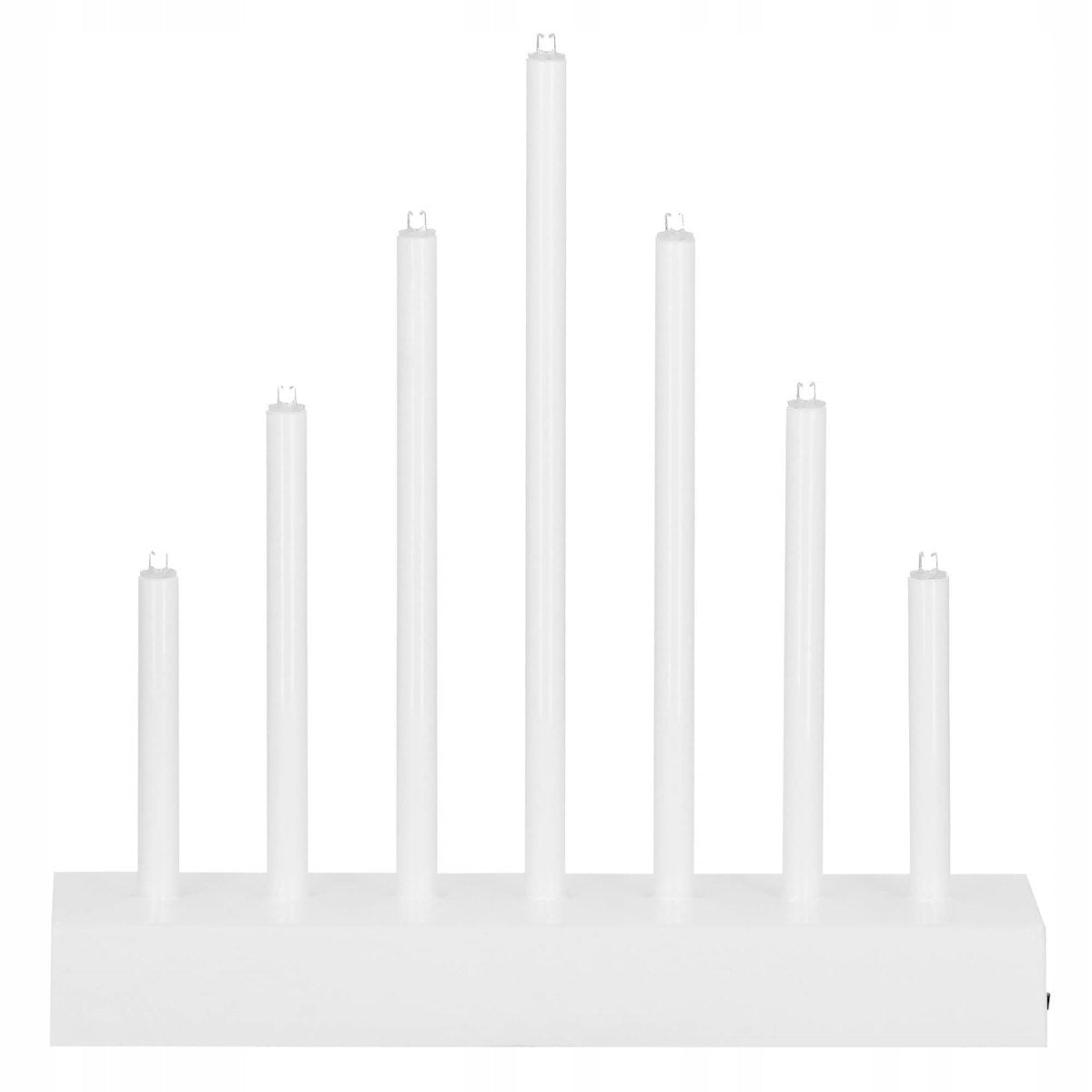 Lumanari decorative de Craciun, 7 becuri tip LED, culoare argintiu