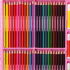 Set de pictura si desen pentru copii, 258 de piese, trusa plastic roz