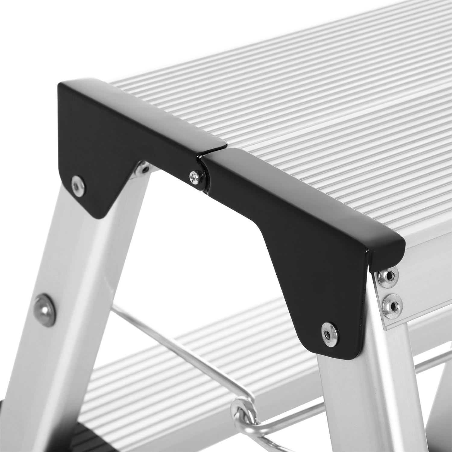 SONGMICS Scara dubla din aluminiu, multifunctionala, sarcina 150kg, cu 3 trepte, 59x44x62cm