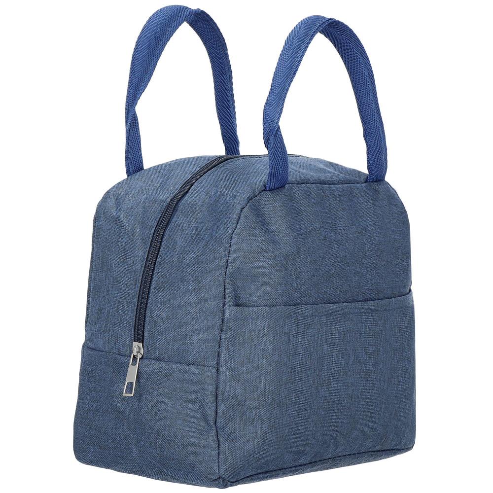 Geanta frigorifica cu izolatie termica pentru mancare, 21x10x23cm, albastru