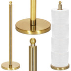 Suport hartie igienica tip tija, 52cm, auriu lucios