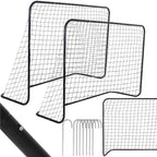 Set 2 porti de fotbal metalice, 122x183cm, profil 25mm, cu elemente de fixare