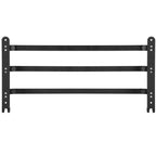 Suport prosoape pentru baie cu 2 sisteme de instalare, 3 brate, din aluminiu, 49x25cm, negru