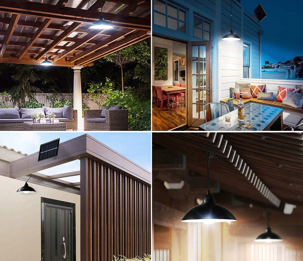 Lampa solara tip pendul, panou solar independent cu cablu de 3 metri, cu telecomanda