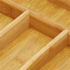 Organizator tacamuri si ustensile bucatarie, bambus, 25x34x4.5cm