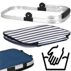 Geanta pentru picnic sau plaja, termoizolanta, 28 litri, alb albastru