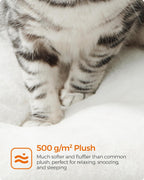 FEANDREA Ansamblu de joaca pisici, tip copac, cu culcusuri, ascunzatoare si hamac, 55x45x138 cm, alb si gri