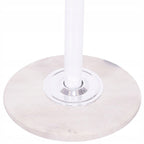 Cuier tip pom din metal cu baza de marmura, 14 agatatoare, 176cm, alb