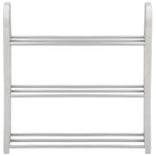 Pantofar PVC si metal,  cu 3 rafturi, 49x48cm, argintiu