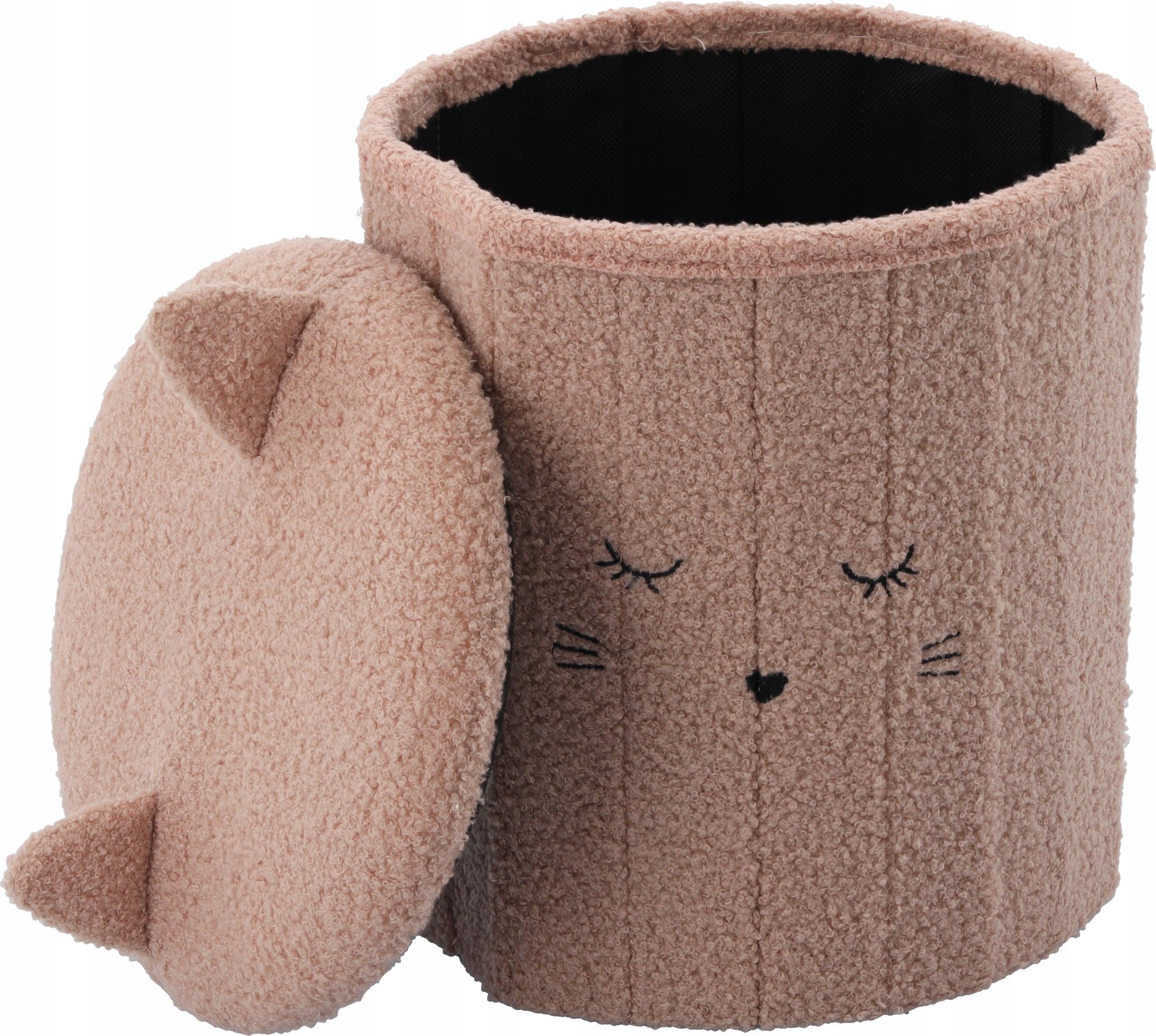 Taburet pentru copii, pliabil cu spatiu depozitare, 80kg, 28x34 cm, roz