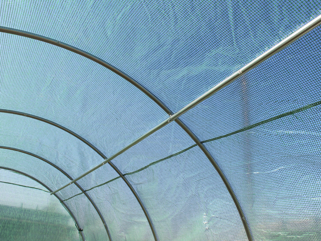 Sera de gradina, tip tunel cu cadru metalic, 300x800cm, verde, 24mp