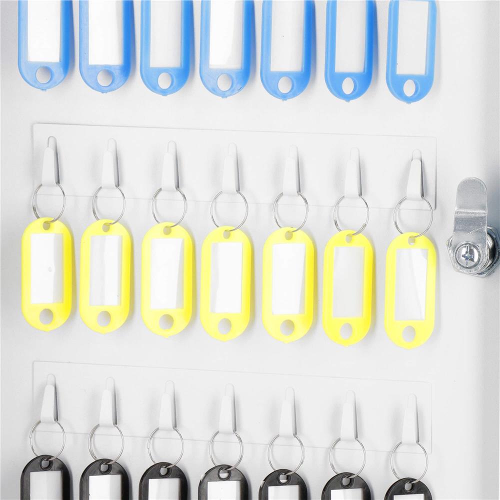 Cutie metalica din otel pentru 42 chei, echipata, 35x27x8cm, alba