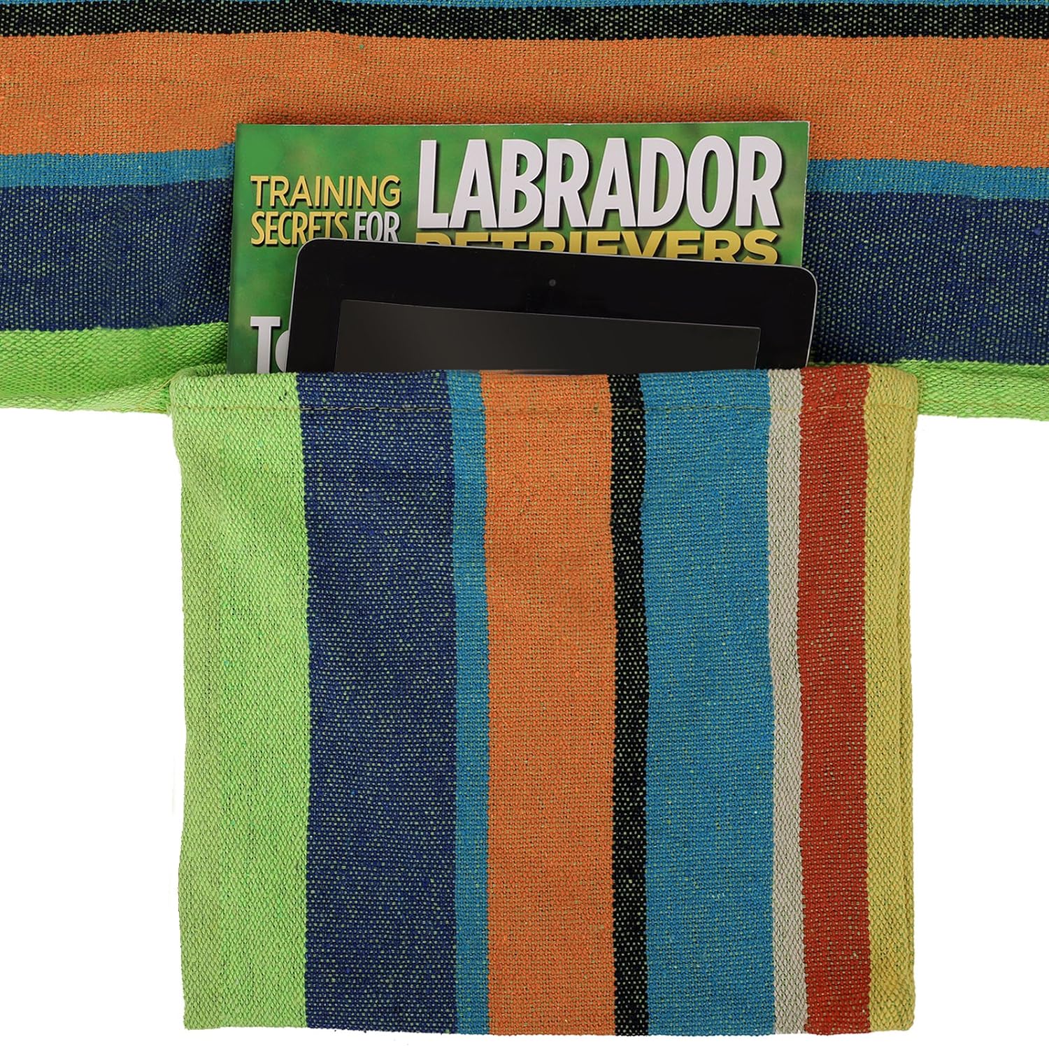 SONGMICS Hamac dublu cu bara lemn, perne incluse, maxim 300 kg, 210x150 cm, multicolor