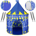 Cort Castel de joaca pentru copii, pliabil, 100x140 cm, albastru