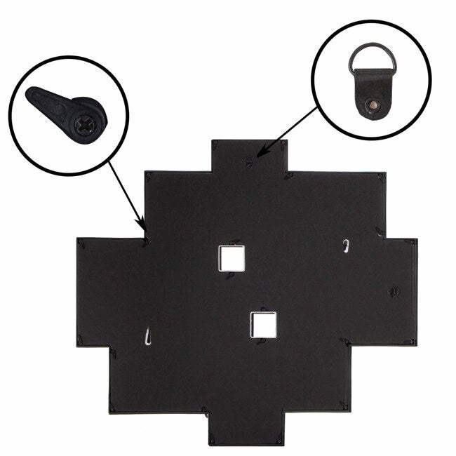 Rama foto de perete, colaj de 10 fotografii, 48x53cm, alb