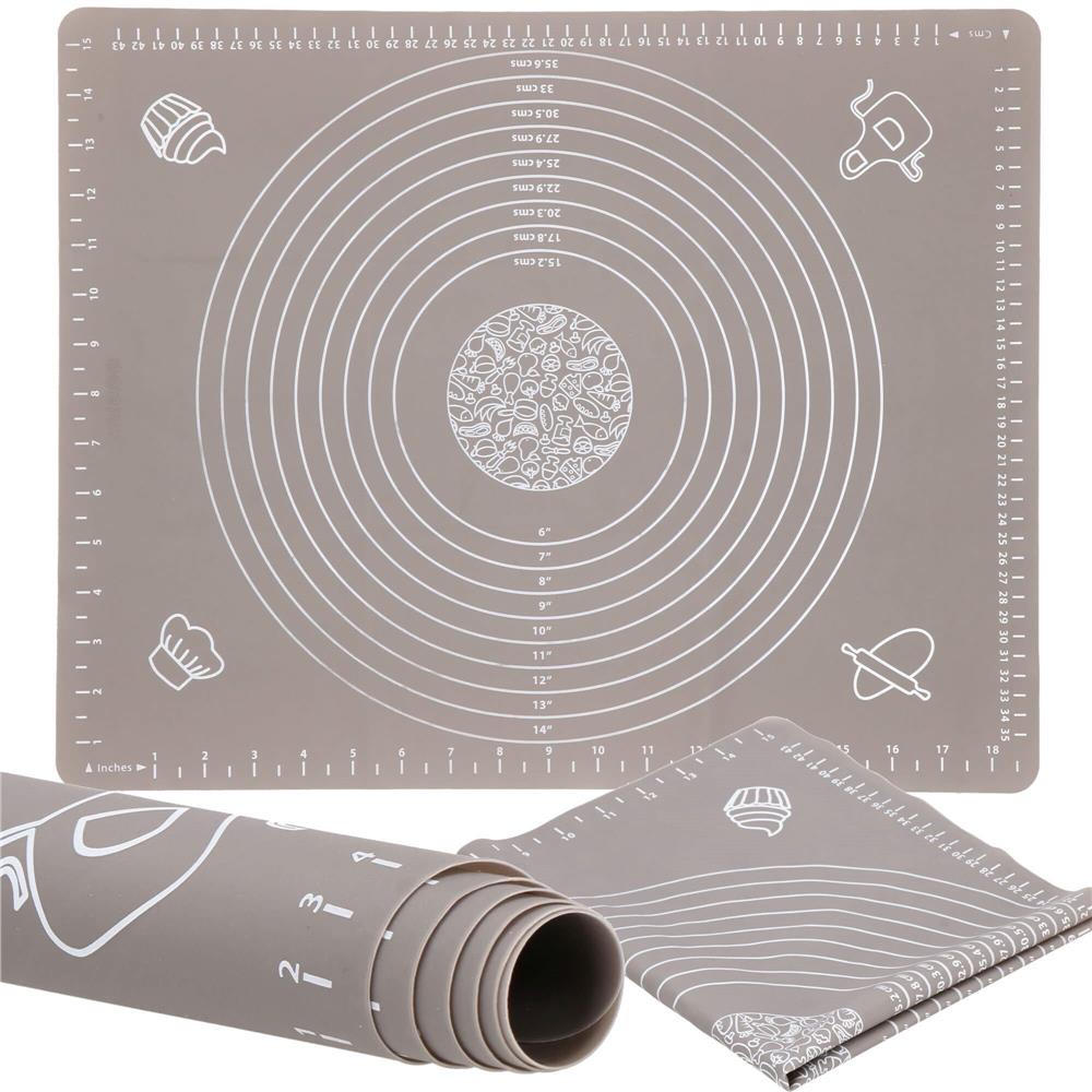 Plansa din silicon alimentar de framantat aluat, rezistenta la temperaturi ridicate, 50x40cm, gri