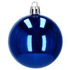 Set globuri de Craciun, 30 bucati, 3 modele, 6cm, albastru