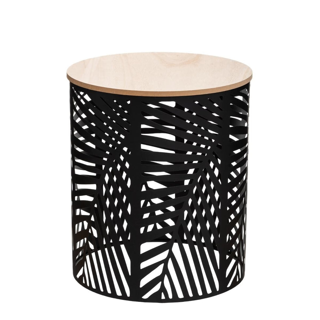 Set 2 masute cafea Atmosphera Akira, 39x45 cm si 35x40 cm, structura metalica, negru