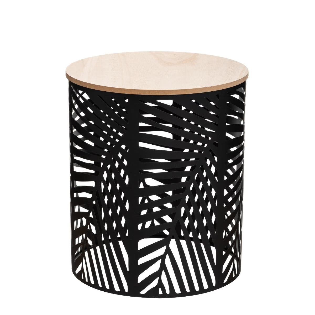 Set 2 masute cafea Atmosphera Akira, 39x45 cm si 35x40 cm, structura metalica, negru