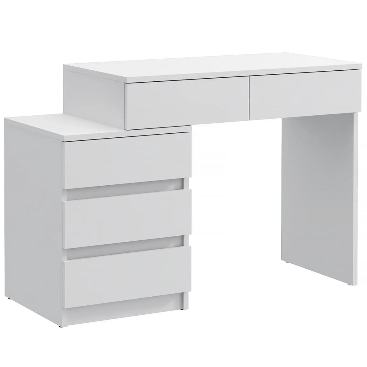 Birou compact Gamma T1 cu 5 sertare, 90x47x78 cm, montaj stanga/dreapta