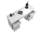 Birou cu 7 sertare Beta 4 120x43x75 cm, design minimalist, alb