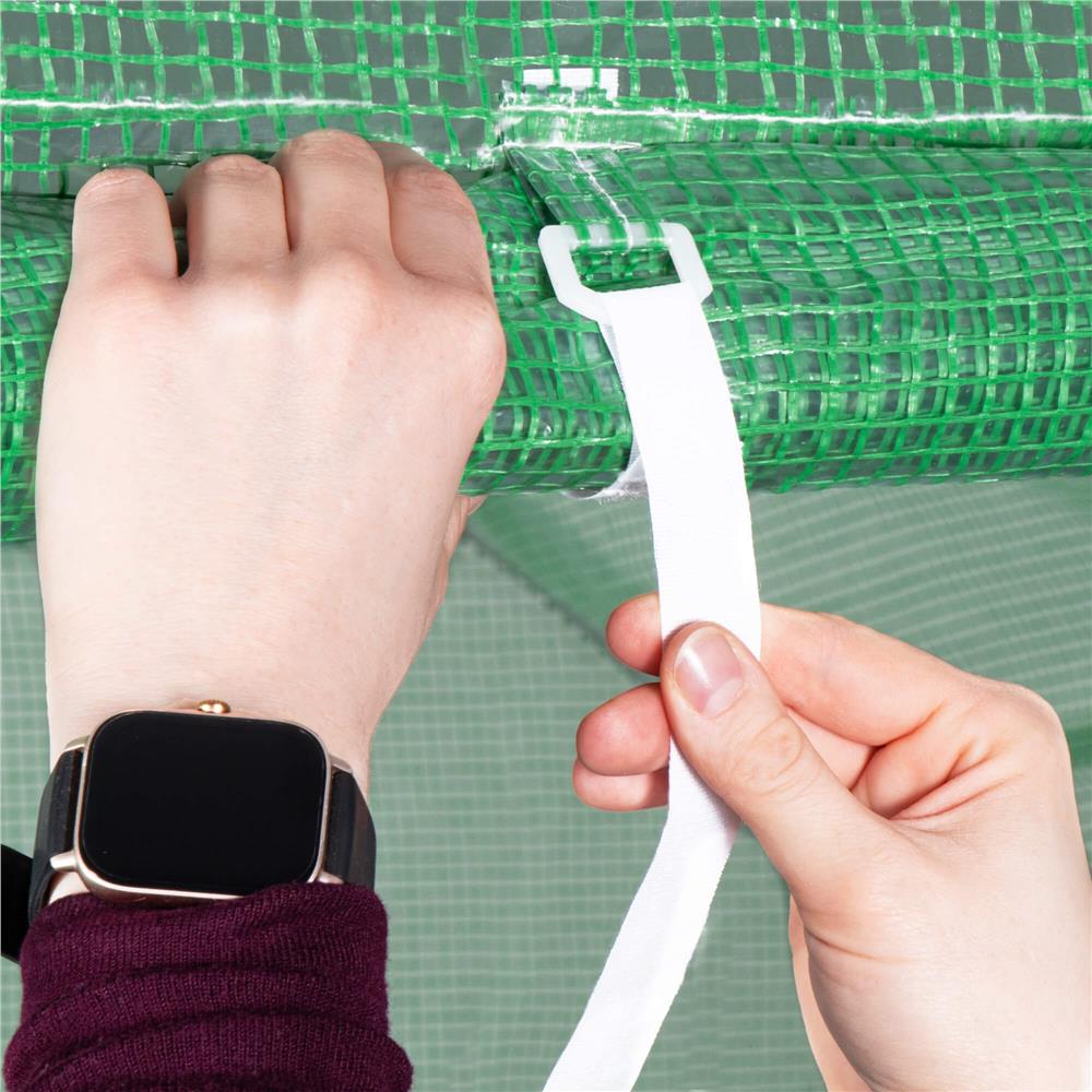 Folie inlocuire pentru sera 300x200x200 cm, PE 140g/mp cu plasa PP, UV4, 6 ferestre si usa cu fermoar, verde