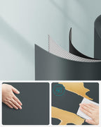 SONGMICS Cos de gunoi 34x25x61 cm, 30L, cu pedala, capac soft-close si galeata detasabila, verde-gri