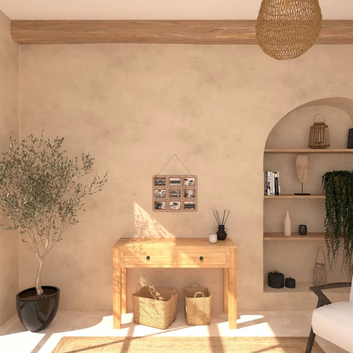 Rama foto Atmosphera Vivek pentru 18 poze, 64x49 cm, cadru metalic, maro