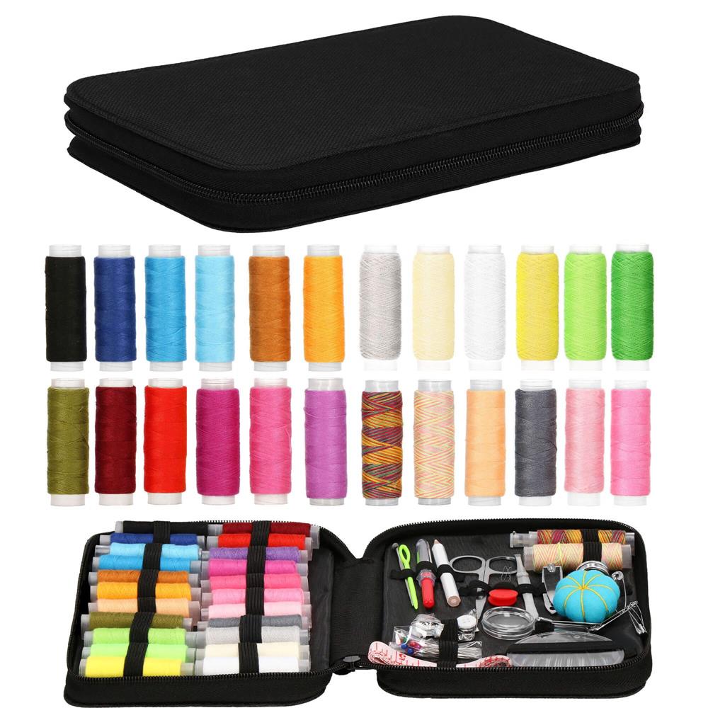 Set articole de cusut cu geanta de depozitare, 100 piese
