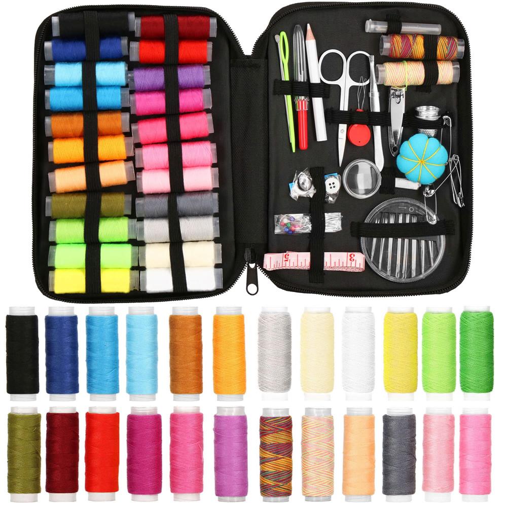 Set articole de cusut cu geanta de depozitare, 100 piese
