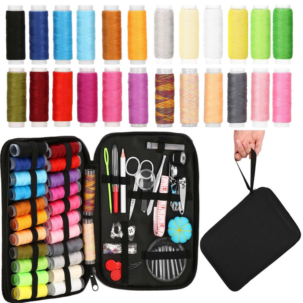 Set articole de cusut cu geanta de depozitare, 100 piese