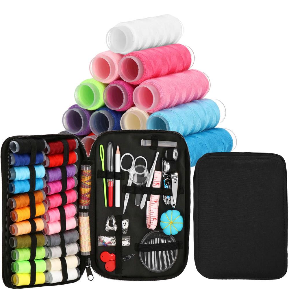Set articole de cusut cu geanta de depozitare, 100 piese