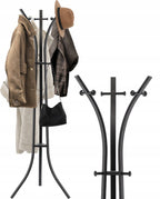 Cuier hol metalic 170 cm, design minimalist, negru