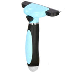 Perie trimmer pentru caini si pisici cu par lung sau scurt, autocuratare, lama 10cm, negru albastru