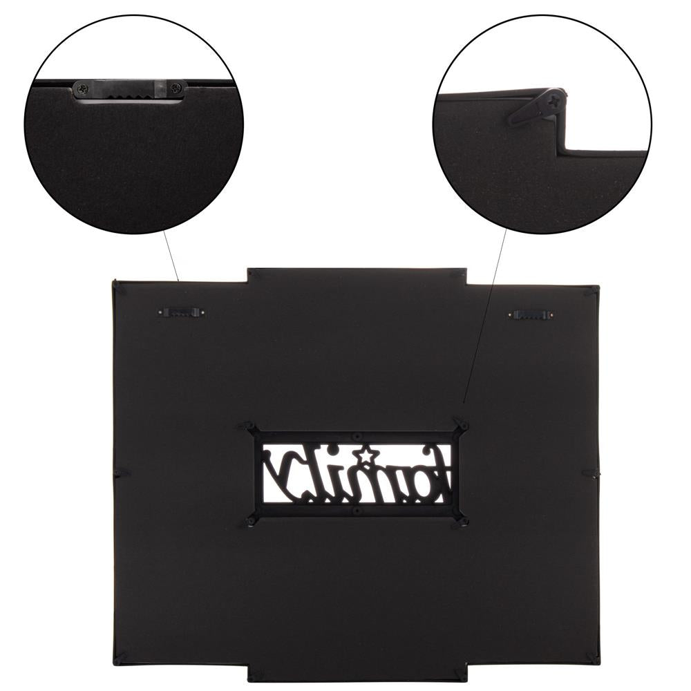 Rama foto de perete, colaj de 6 fotografii, 36x42cm, negru