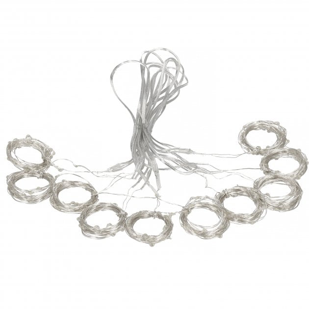 Perdea luminoasa 300 LED-uri, 3m, pentru interior/exterior, telecomanda, iluminare alba