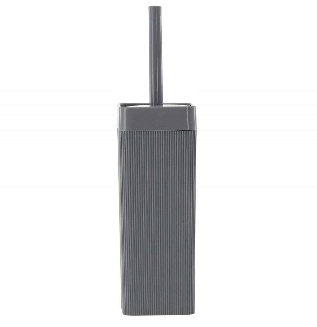 Set de accesorii pentru baie din plastic, 5 piese, gri