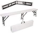 Set masa cu 2 banci pliabile tip valiza pentru gradina, camping, terase, 180x72x75cm